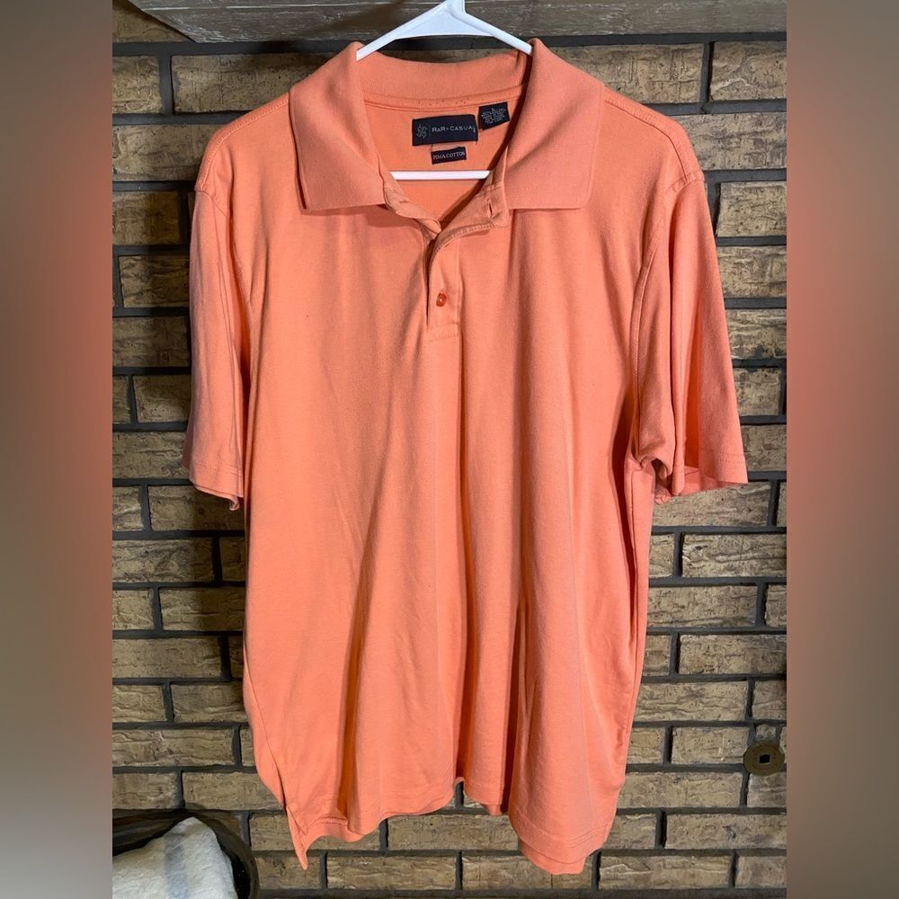 R&R Casual orange polo‎